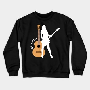 City of Music Nashville Tennessee guitar home of country music USA city break Crewneck Sweatshirt